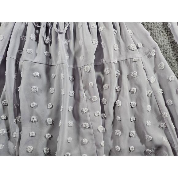 Boutique Fashion On Earth Flowy Dress Dusty Purple S Cinched Waist Long Sleeve - Picture 4 of 8